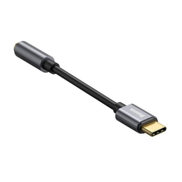 Adaptor Audio Baseus L54 Jack 3.5mm to USB-C - Gri Adaptor Audio Baseus L54 Jack 3.5mm to USB-C - Gri