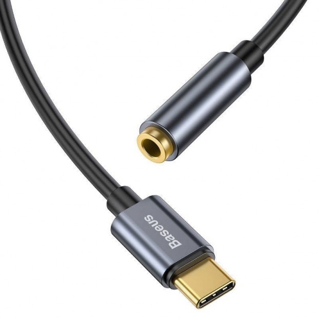 Adaptor Audio Baseus L54 Jack 3.5mm to USB-C - Gri Adaptor Audio Baseus L54 Jack 3.5mm to USB-C - Gri