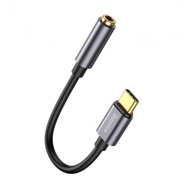 Adaptor Audio Baseus L54 Jack 3.5mm to USB-C - Gri Adaptor Audio Baseus L54 Jack 3.5mm to USB-C - Gri