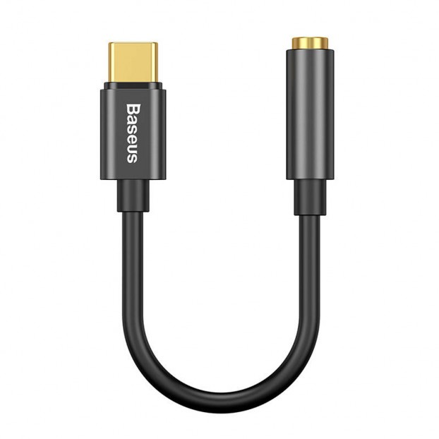 Adaptor Audio Baseus L54 Jack 3.5mm to USB-C - Negru Adaptor Audio Baseus L54 Jack 3.5mm to USB-C - Negru