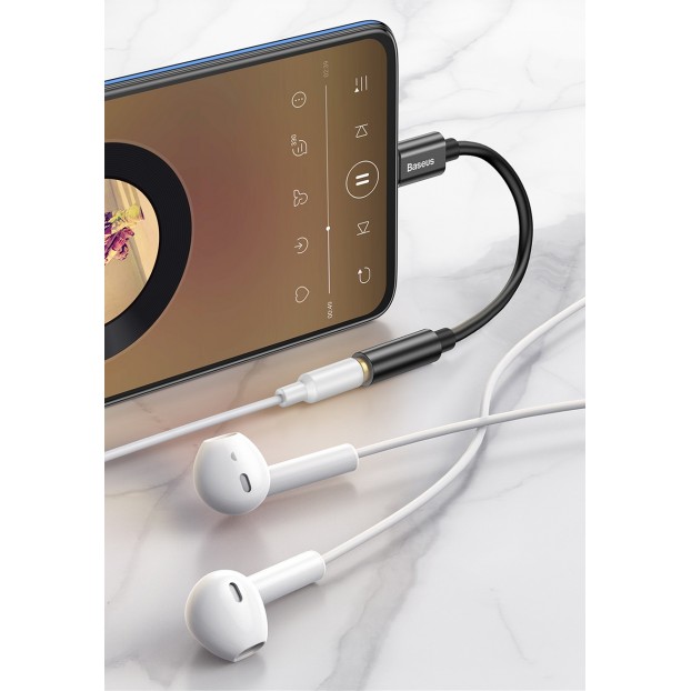 Adaptor Audio Baseus L54 Jack 3.5mm to USB-C - Negru Adaptor Audio Baseus L54 Jack 3.5mm to USB-C - Negru
