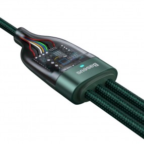 Cablu incarcare rapida BASEUS 4in1 USB/Type C 100W 5A PD QC - verde