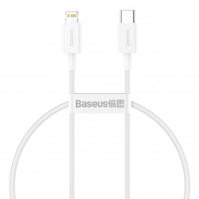 Cablu BASEUS Superior Series Type-C to Lightning, PD 20W, 0.25m - Alb