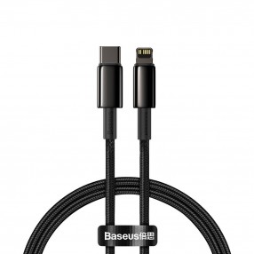 Cablu BASEUS Tungsten Gold Fast Charging Type-C to Lightning PD 20W - Negru