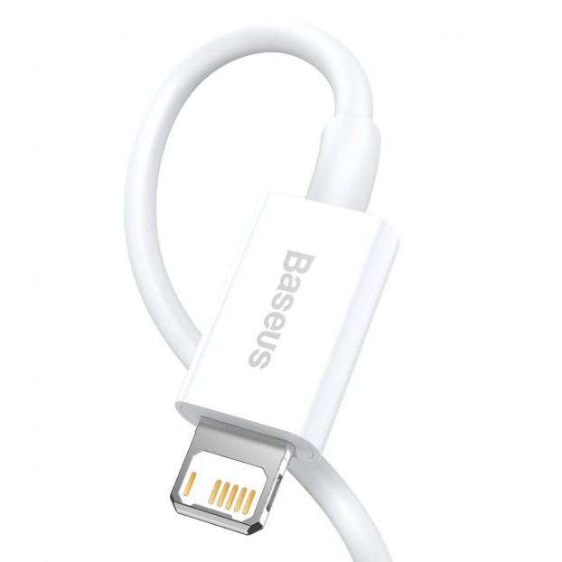 Cablu BASEUS Superior Series USB to Lightning, 2.4A, 0.25m - Alb Cablu BASEUS Superior Series USB to Lightning, 2.4A, 0.25m - Alb