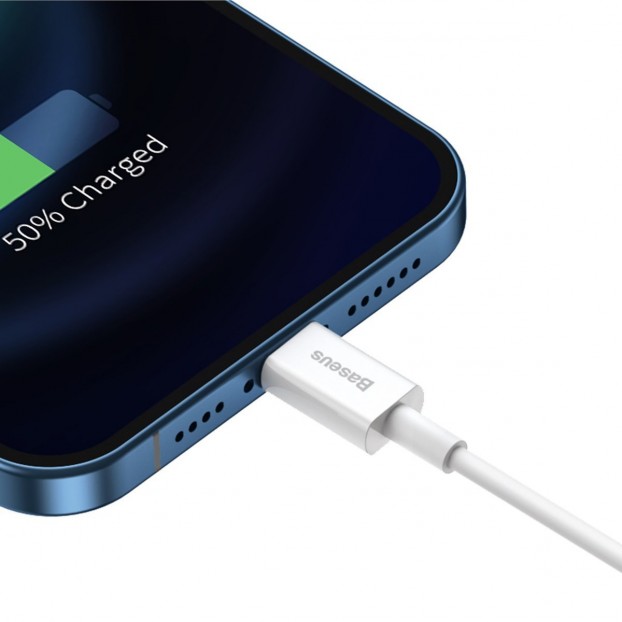 Cablu BASEUS Superior Series USB to Lightning, 2.4A, 0.25m - Alb Cablu BASEUS Superior Series USB to Lightning, 2.4A, 0.25m - Alb