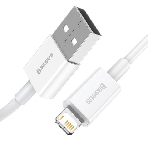 Cablu BASEUS Superior Series USB to Lightning, 2.4A, 1.5m - Alb Cablu BASEUS Superior Series USB to Lightning, 2.4A, 1.5m - Alb