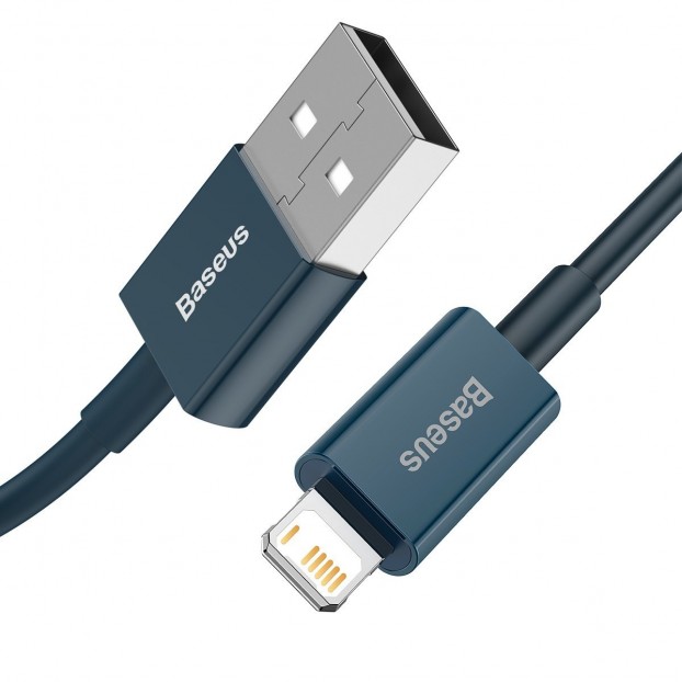 Cablu BASEUS Superior Series USB to Lightning, 2.4A, 1m - Albastru Cablu BASEUS Superior Series USB to Lightning, 2.4A, 1m - Albastru