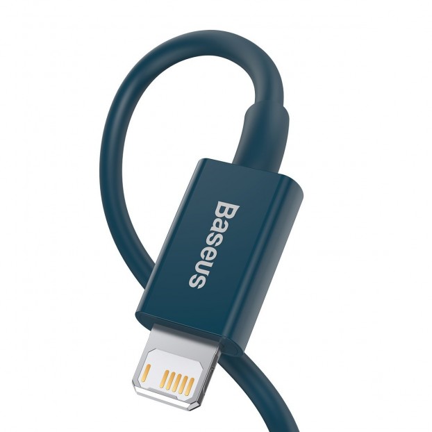 Cablu BASEUS Superior Series USB to Lightning, 2.4A, 1m - Albastru Cablu BASEUS Superior Series USB to Lightning, 2.4A, 1m - Albastru