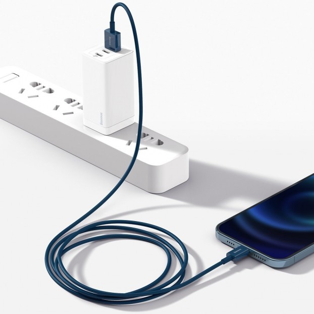 Cablu BASEUS Superior Series USB to Lightning, 2.4A, 1m - Albastru Cablu BASEUS Superior Series USB to Lightning, 2.4A, 1m - Albastru