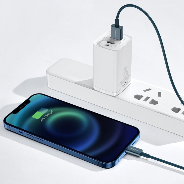 Cablu BASEUS Superior Series USB to Lightning, 2.4A, 1m - Albastru Cablu BASEUS Superior Series USB to Lightning, 2.4A, 1m - Albastru