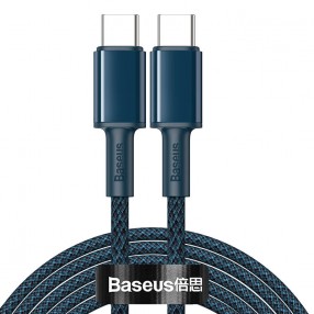 Cablu BASEUS High Density Type-C to Type-C, 100W, 5A, 2m - Albastru