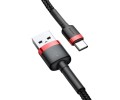 Cablu BASEUS Cafule USB to Type-C, 3A, 1m - Rosu & Negru