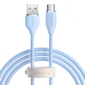 Cablu BASEUS Jelly USB to Type-C, 100W, 1.2m - Albastru