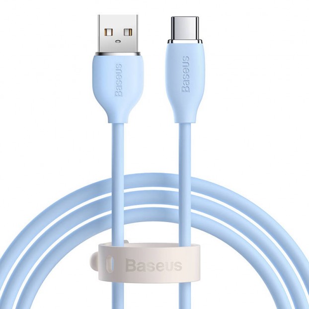 Cablu BASEUS Jelly USB to Type-C, 100W, 1.2m - Albastru