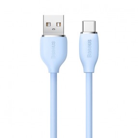 Cablu BASEUS Jelly USB to Type-C, 100W, 1.2m - Albastru