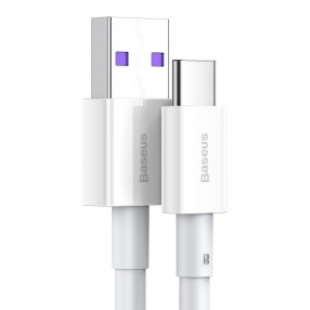 Cablu BASEUS Superior Series USB to Type-C, 66W, 1m - Alb