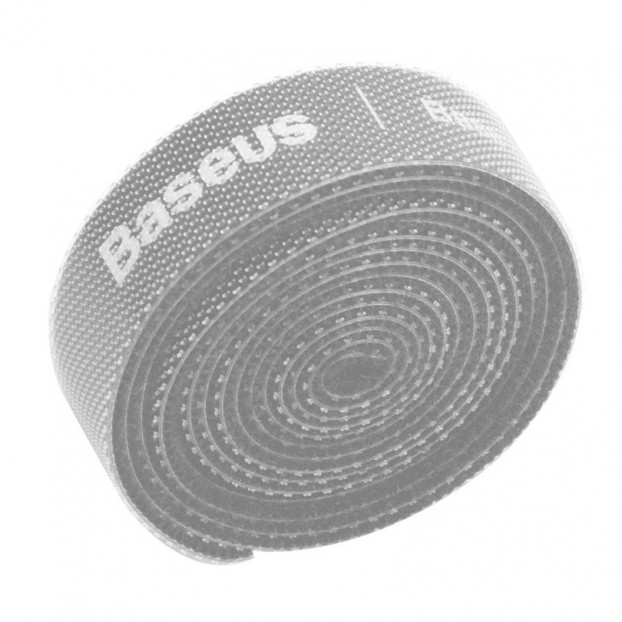 Organizator cabluri Baseus Rainbow Circle Velcro Straps, 1m - Gri