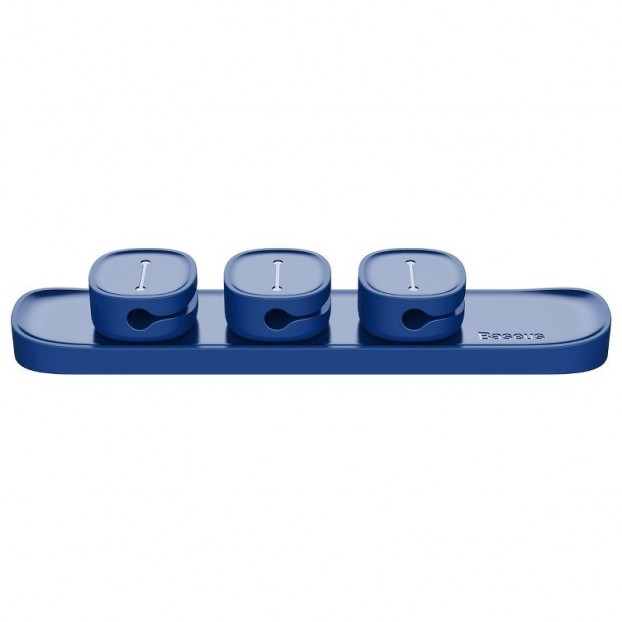 Set Organizator Cabluri Baseus Peas Cable Clip - Albastru