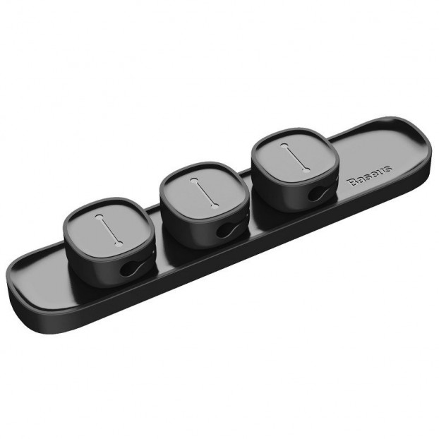 Set Organizator Cabluri Baseus Peas Cable Clip - Negru