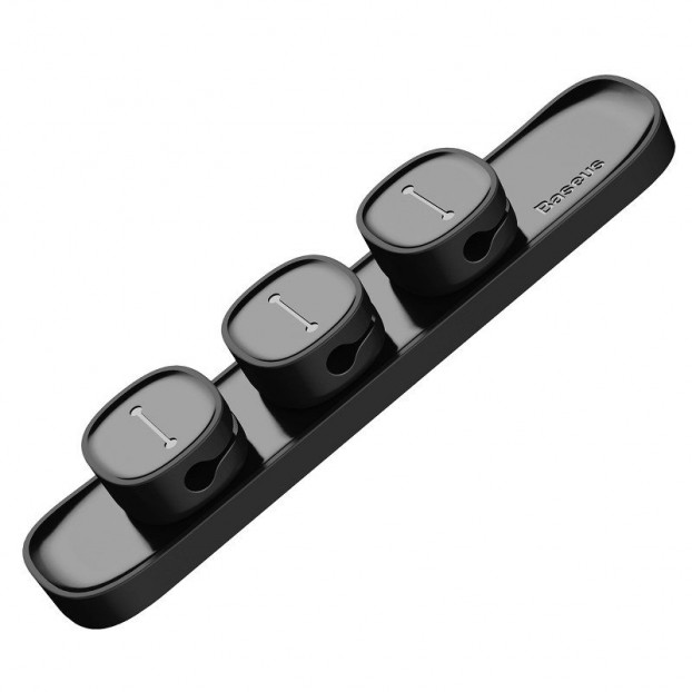 Set Organizator Cabluri Baseus Peas Cable Clip - Negru