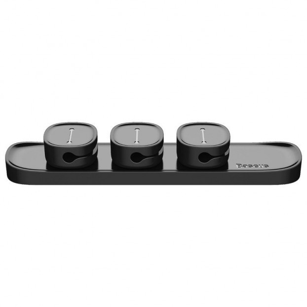 Set Organizator Cabluri Baseus Peas Cable Clip - Negru
