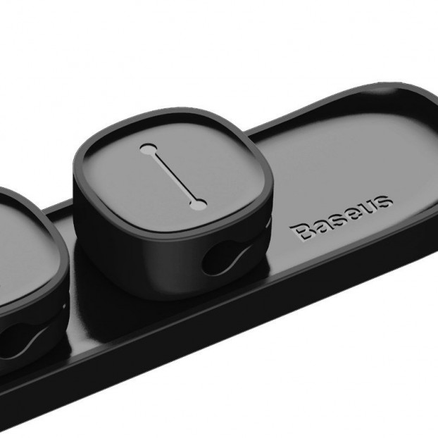 Set Organizator Cabluri Baseus Peas Cable Clip - Negru