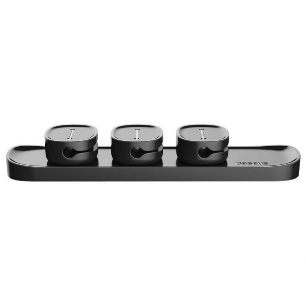 Set Organizator Cabluri Baseus Peas Cable Clip - Negru