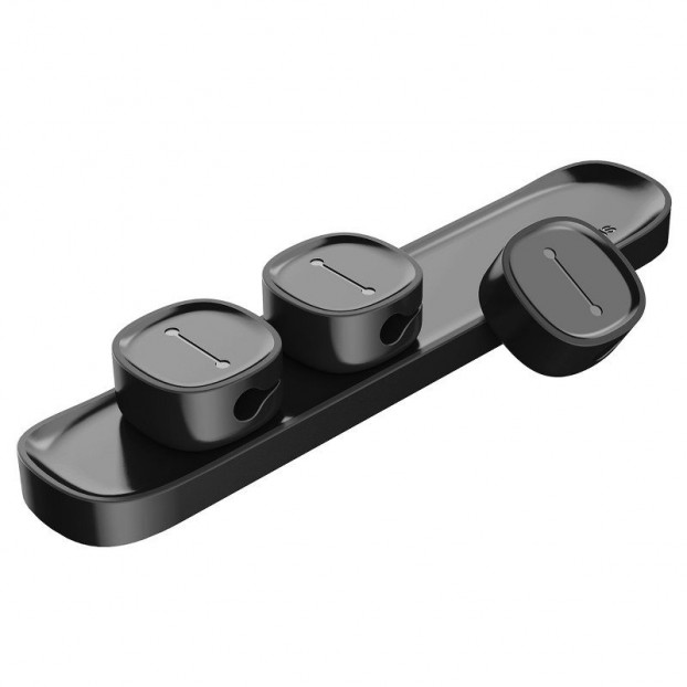 Set Organizator Cabluri Baseus Peas Cable Clip - Negru