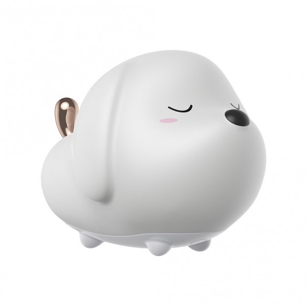 Lampa LED Wireless BASEUS Cute Series Doggie, 1100 mAh, Silicon, RGB - Alb