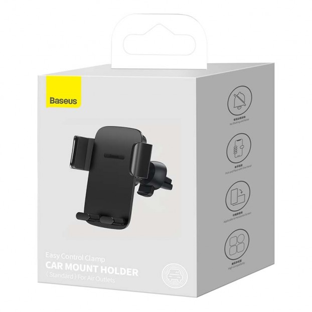 Suport Auto Baseus Easy Control Pro pentru grila de ventilatie - Negru Suport Auto Baseus Easy Control Pro pentru grila de ventilatie - Negru