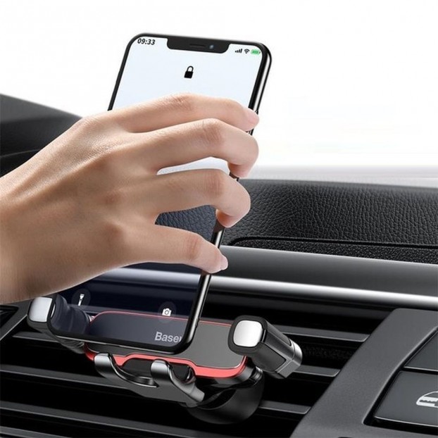 Suport Auto Baseus Lateral Gravity Car Mount Holder pentru grila de ventilatie - Negru