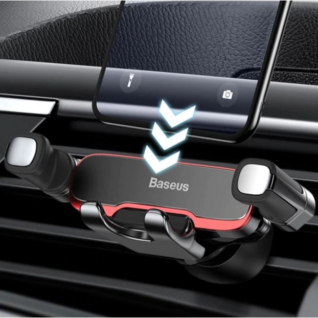 Suport Auto Baseus Lateral Gravity Car Mount Holder pentru grila de ventilatie - Negru