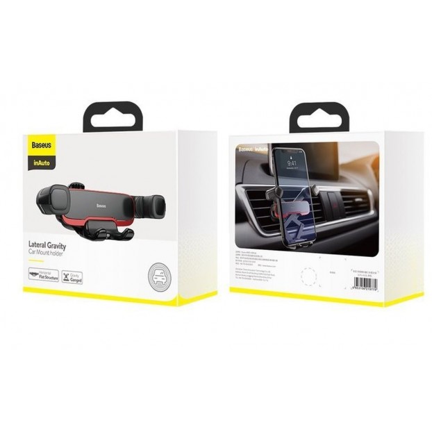 Suport Auto Baseus Lateral Gravity Car Mount Holder pentru grila de ventilatie - Negru