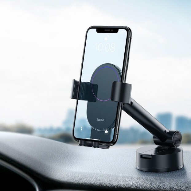 Suport Auto Baseus Simplism Gravity pentru bord sau parbriz - Negru