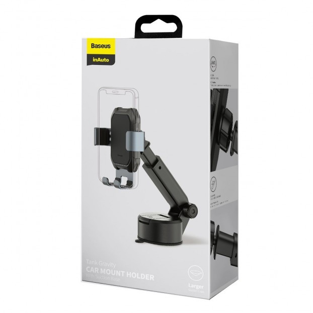 Suport Auto Baseus Tank Gravity pentru bord sau parbriz - Negru