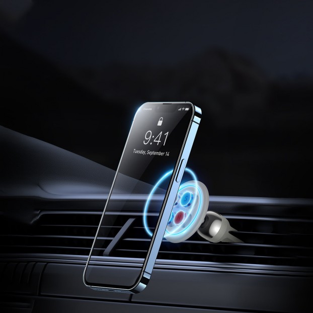 Suport Auto Baseus C01 Magnetic Phone Holder Air Outlet Version pentru grila de ventilatie - Alb