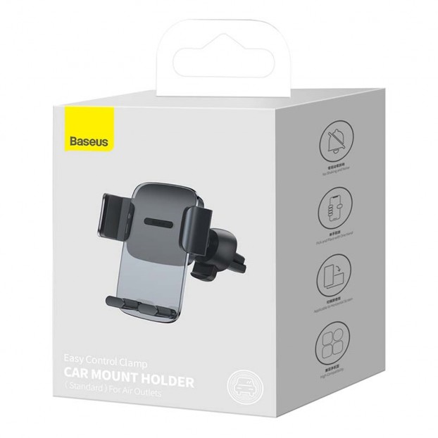 Suport Auto Baseus Easy Control Clamp pentru grila de ventilatie - Negru Suport Auto Baseus Easy Control Clamp pentru grila de ventilatie - Negru