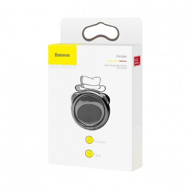 Suport Baseus Bear Ring cu inel - Negru