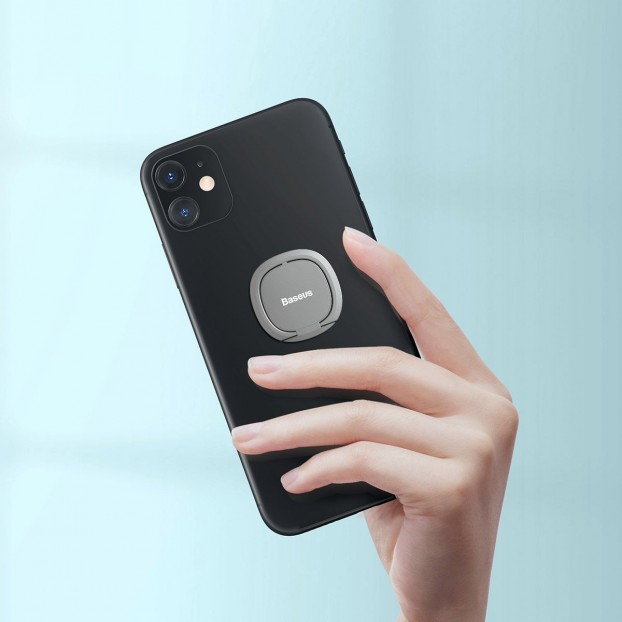 Suport Baseus Invisible Phone Ring Holder cu inel - Argintiu Suport Baseus Invisible Phone Ring Holder cu inel - Argintiu