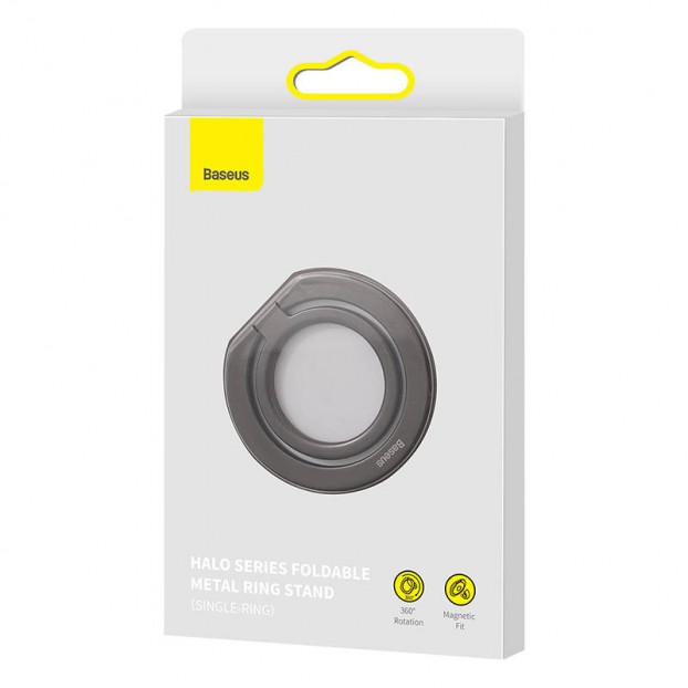 Suport tip inel metalic pentru telefon Baseus Halo Ring Holder - Grey Suport tip inel metalic pentru telefon Baseus Halo Ring Holder - Grey
