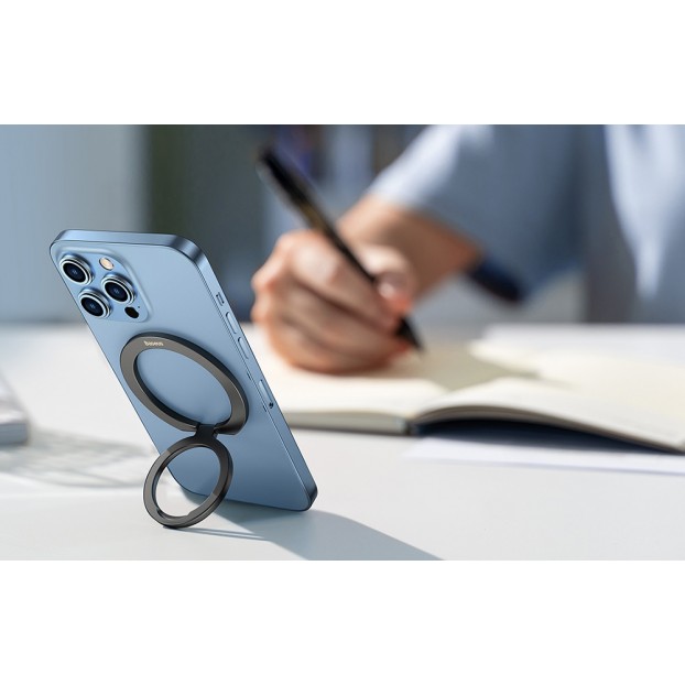 Suport tip inel metalic pentru telefon Baseus Halo Ring Holder - Grey Suport tip inel metalic pentru telefon Baseus Halo Ring Holder - Grey