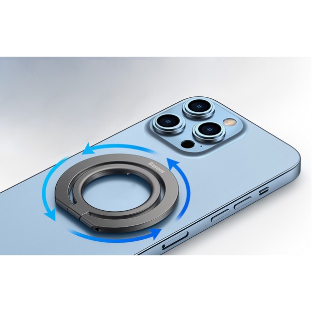 Suport tip inel metalic pentru telefon Baseus Halo Ring Holder - Grey Suport tip inel metalic pentru telefon Baseus Halo Ring Holder - Grey