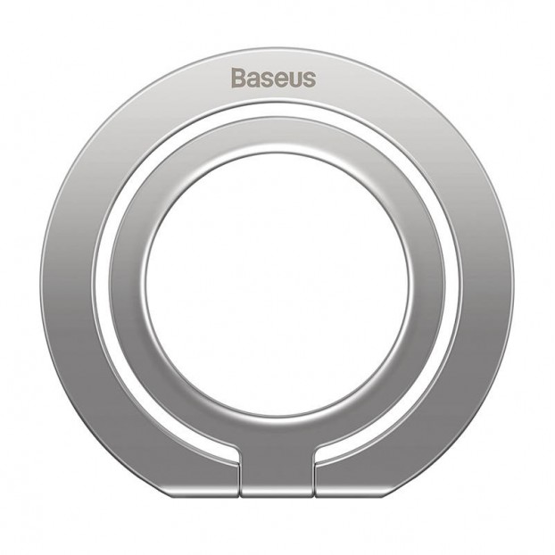 Suport tip inel metalic pentru telefon Baseus Halo Ring Holder - Silver