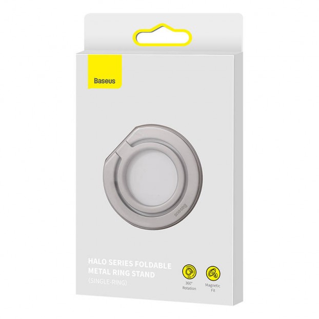 Suport tip inel metalic pentru telefon Baseus Halo Ring Holder - Silver Suport tip inel metalic pentru telefon Baseus Halo Ring Holder - Silver