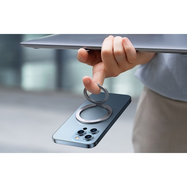 Suport tip inel metalic pentru telefon Baseus Halo Ring Holder - Silver Suport tip inel metalic pentru telefon Baseus Halo Ring Holder - Silver