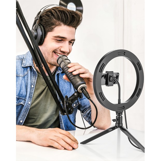 Lampa Circulara LED cu Suport telefon BlitzWolf  BW-SL3 LED Flash Ring