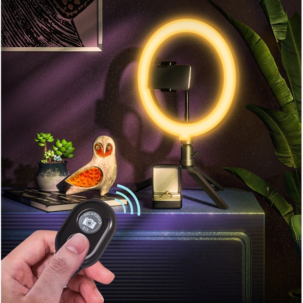 Lampa Circulara LED cu Suport telefon BlitzWolf  BW-SL5 LED Flash Ring RGB