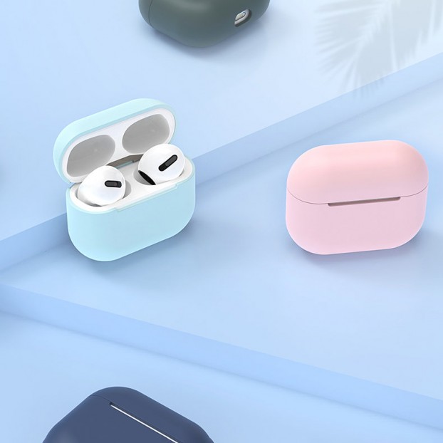 Husa Casti AirPods Pro silicon TPU - Alb