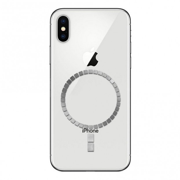 Adaptor Magnet tip Inel cu banda adeziva, compatibil Magsafe - Argintiu